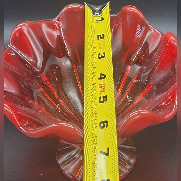 Vintage LE Smith Amberina Compote Cadmium Glow - READ - Picture 5 of 9